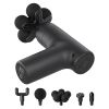 Portable Mini Massage Gun Deep Tissue Percussion Massager with 6 Speeds 5 Interchangeable Massage Heads Muscle Massager for Athletes Office Gym Travel