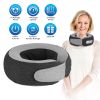 2 In 1 Neck Massager Pillow with Heat Electric Memory Foam Travel Pillow Shiatsu Neck Massager with 3 Speeds Timer for Home Office Travel