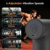 Portable Mini Massage Gun Deep Tissue Percussion Massager with 6 Speeds 5 Interchangeable Massage Heads Muscle Massager for Athletes Office Gym Travel