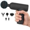 Portable Mini Massage Gun Deep Tissue Percussion Massager with 6 Speeds 5 Interchangeable Massage Heads Muscle Massager for Athletes Office Gym Travel
