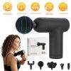 Portable Mini Massage Gun Deep Tissue Percussion Massager with 6 Speeds 5 Interchangeable Massage Heads Muscle Massager for Athletes Office Gym Travel