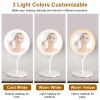 7.48In 5X Magnifying Lighted Makeup Mirror Dimmable Magnification Mirror With Lights Lighted Vanity Mirror with 3 Light Colors