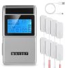 4 Channel TENS Unit Muscle Stimulator Rechargeable Digital TENS Muscle Massager with 48 Modes 20 Intensity Levels 8 Pads Timer