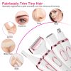 4 In 1 Electric Razor for Women Painless Grooming Kit Rechargeable Eyebrow Nose Hair Pubic Hair Bikini Trimmer Face Shaver