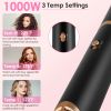 5 In 1 Hot Air Styler Straightener Curler Dryer Automatic Wrap Styler Hair Dryer Brush Set with 3 Temp Settings ALCI Plug Glove Cable Tie 2 Alligator