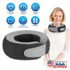 2 In 1 Neck Massager Pillow with Heat Electric Memory Foam Travel Pillow Shiatsu Neck Massager with 3 Speeds Timer for Home Office Travel