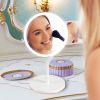 7.48In 5X Magnifying Lighted Makeup Mirror Dimmable Magnification Mirror With Lights Lighted Vanity Mirror with 3 Light Colors