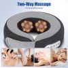 2 In 1 Neck Massager Pillow with Heat Electric Memory Foam Travel Pillow Shiatsu Neck Massager with 3 Speeds Timer for Home Office Travel