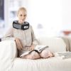 2 In 1 Neck Massager Pillow with Heat Electric Memory Foam Travel Pillow Shiatsu Neck Massager with 3 Speeds Timer for Home Office Travel