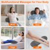 3 In 1 Electric Lumbar Massager Support Pillow Plug-in Memory Foam Lower Back Massager with Heat Vibration Airbag Stretching Adapter for Pain Relief