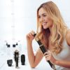 5 In 1 Hot Air Styler Straightener Curler Dryer Automatic Wrap Styler Hair Dryer Brush Set with 3 Temp Settings ALCI Plug Glove Cable Tie 2 Alligator