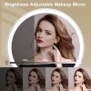 7.48In 5X Magnifying Lighted Makeup Mirror Dimmable Magnification Mirror With Lights Lighted Vanity Mirror with 3 Light Colors