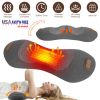 3 In 1 Electric Lumbar Massager Support Pillow Plug-in Memory Foam Lower Back Massager with Heat Vibration Airbag Stretching Adapter for Pain Relief