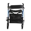 Aluminum Rollator Walker with Seat Backrest Foldable Rolling Walker with 220LBS Max Load 31-36in Adjustable Height 8in Wheels for Seniors Adult Mobili