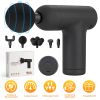 Portable Mini Massage Gun Deep Tissue Percussion Massager with 6 Speeds 5 Interchangeable Massage Heads Muscle Massager for Athletes Office Gym Travel