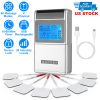 4 Channel TENS Unit Muscle Stimulator Rechargeable Digital TENS Muscle Massager with 48 Modes 20 Intensity Levels 8 Pads Timer