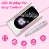 Portable Electric Nail Drill Bit 45000 RPM With 11 Bits Base Waist Clip Cordless Rechargeable Nail File Machine For Professional Salon Home Acrylic Na
