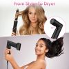 5 In 1 Hot Air Styler Straightener Curler Dryer Automatic Wrap Styler Hair Dryer Brush Set with 3 Temp Settings ALCI Plug Glove Cable Tie 2 Alligator