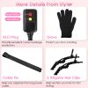 5 In 1 Hot Air Styler Straightener Curler Dryer Automatic Wrap Styler Hair Dryer Brush Set with 3 Temp Settings ALCI Plug Glove Cable Tie 2 Alligator