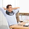 2 In 1 Neck Massager Pillow with Heat Electric Memory Foam Travel Pillow Shiatsu Neck Massager with 3 Speeds Timer for Home Office Travel