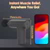Portable Mini Massage Gun Deep Tissue Percussion Massager with 6 Speeds 5 Interchangeable Massage Heads Muscle Massager for Athletes Office Gym Travel