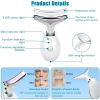 Neck Face Massager Face Sculpting Tool 3 Colour Modes and Vibration for Facial Massager for Double Chin - Black