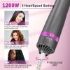 5 in 1 Hair Dryer Brush, Negative Ion Blow Dryer Brush Set for Hair Drying Straightening Curling Styling On Hair Care - 1200W - Black/Red