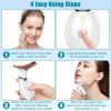 Neck Face Massager Face Sculpting Tool 3 Colour Modes and Vibration for Facial Massager for Double Chin - Black