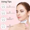 Neck Face Massager, Skin Care Face Massage Tool, 3-in-1 Facial Massager, Face Sculpting Tool with Thermals, Vibration (Pink)