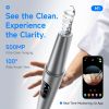 Home stone-removing device, visual ultrasonic dental cleaner for removing tartar and dental plaque, crescent-shaped dental cleaning tool