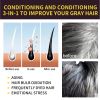 3 In 1 Hair Coloring Shampoo 500ml, Natural Plant Based Temporary Hair Color Shampoo for Gray Hair Coverage