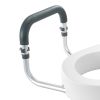 Raised Toilet Seat, 3.5" Height Raised, 300 lbs Weight Capacity, for Standard Round Toilet, Aluminum Handrail, with EVA Armrest Padding, for Elderly