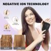 5 in 1 Hair Dryer Brush, Negative Ion Blow Dryer Brush Set for Hair Drying Straightening Curling Styling On Hair Care - 1200W - Black/Red