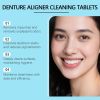 Denture Cleaning Effervescent Tablets Clean Corner Impurities, Maintain Comfortable Wearing, Dental Hygiene Care