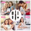 5 In 1 Hot Air Styler Straightener Curler Dryer Automatic Wrap Styler Hair Dryer Brush Set with 3 Temp Settings ALCI Plug Glove Cable Tie 2 Alligator