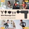 Portable Mini Massage Gun Deep Tissue Percussion Massager with 6 Speeds 5 Interchangeable Massage Heads Muscle Massager for Athletes Office Gym Travel