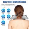 2 In 1 Neck Massager Pillow with Heat Electric Memory Foam Travel Pillow Shiatsu Neck Massager with 3 Speeds Timer for Home Office Travel