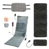 Full Body Electric Massage Mat with Heat Vibration Massage Pad Cushion Back Massage Mattress Chair Pad with Inflatable Head Pillow Lumbar Pillow with