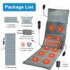 Full Body Electric Massage Mat with Heat Vibration Massage Pad Cushion Back Massage Mattress Chair Pad with Inflatable Head Pillow Lumbar Pillow with