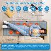 Full Body Electric Massage Mat with Heat Vibration Massage Pad Cushion Back Massage Mattress Chair Pad with Inflatable Head Pillow Lumbar Pillow with