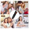 2 In 1 Ceramic Hair Straightener Flat Iron Cordless Hair Straightener Brush Hair Portable Styling Iron with Carry Bag Anti-scald Gloves 2 Hairpins