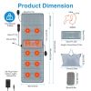 Full Body Electric Massage Mat with Heat Vibration Massage Pad Cushion Back Massage Mattress Chair Pad with Inflatable Head Pillow Lumbar Pillow with
