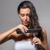 2 In 1 Ceramic Hair Straightener Flat Iron Cordless Hair Straightener Brush Hair Portable Styling Iron with Carry Bag Anti-scald Gloves 2 Hairpins