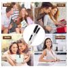 2 In 1 Ceramic Hair Straightener Flat Iron Cordless Hair Straightener Brush Hair Portable Styling Iron with Carry Bag Anti-scald Gloves 2 Hairpins