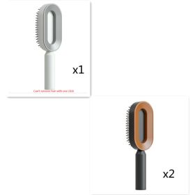 Self Cleaning Hair Brush For Women One-key Cleaning Hair Loss Airbag Massage Scalp Comb Anti-Static Hairbrush (Option: Set6)