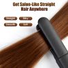 2 In 1 Ceramic Hair Straightener Flat Iron Cordless Hair Straightener Brush Hair Portable Styling Iron with Carry Bag Anti-scald Gloves 2 Hairpins