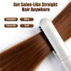 2 In 1 Ceramic Hair Straightener Flat Iron Cordless Hair Straightener Brush Hair Portable Styling Iron with Carry Bag Anti-scald Gloves 2 Hairpins