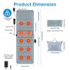 Full Body Electric Massage Mat with Heat Vibration Massage Pad Cushion Back Massage Mattress Chair Pad with Inflatable Head Pillow Lumbar Pillow with