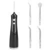 Portable Water Dental Flosser Cordless Rechargeable Dental Oral Irrigator IPX7 Waterproof Teeth Cleaner with 4 Modes 4 Nozzles 10.15oz Detachable Wate