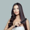 2 In 1 Ceramic Hair Straightener Flat Iron Cordless Hair Straightener Brush Hair Portable Styling Iron with Carry Bag Anti-scald Gloves 2 Hairpins